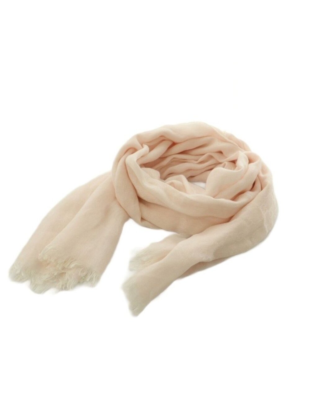 Gucci GG Pattern Cotton Shawl Lightweight 60 190 Light Pink Scarf